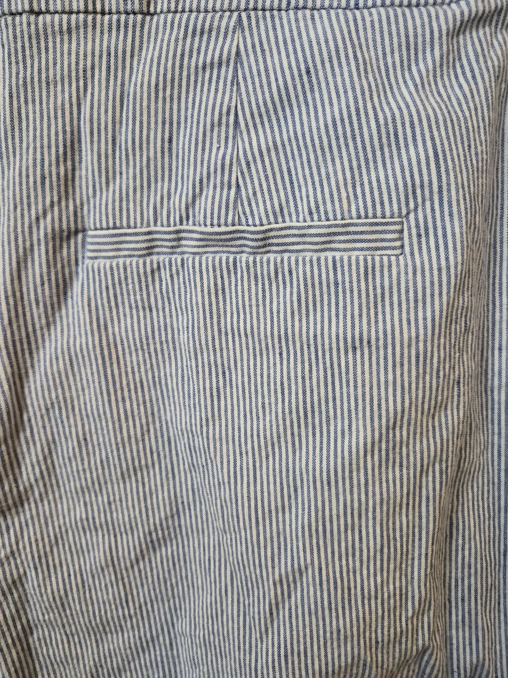 Banana Republic Light Blue Striped Wrap Linen Blend Romper - 8